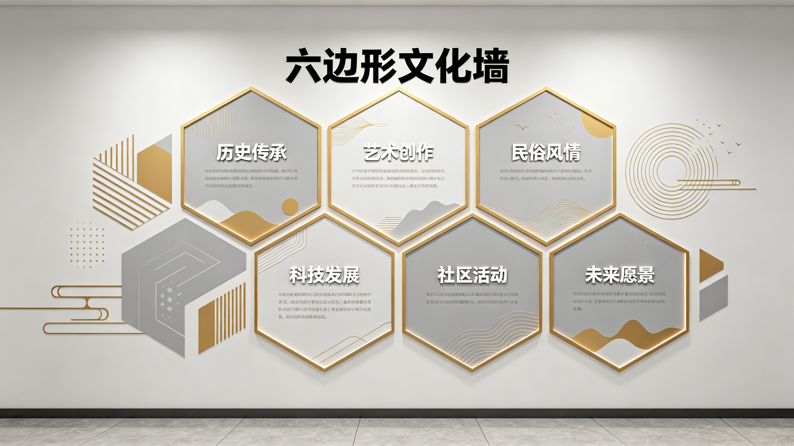 安龙企业文化墙 | 六边形信息美学
